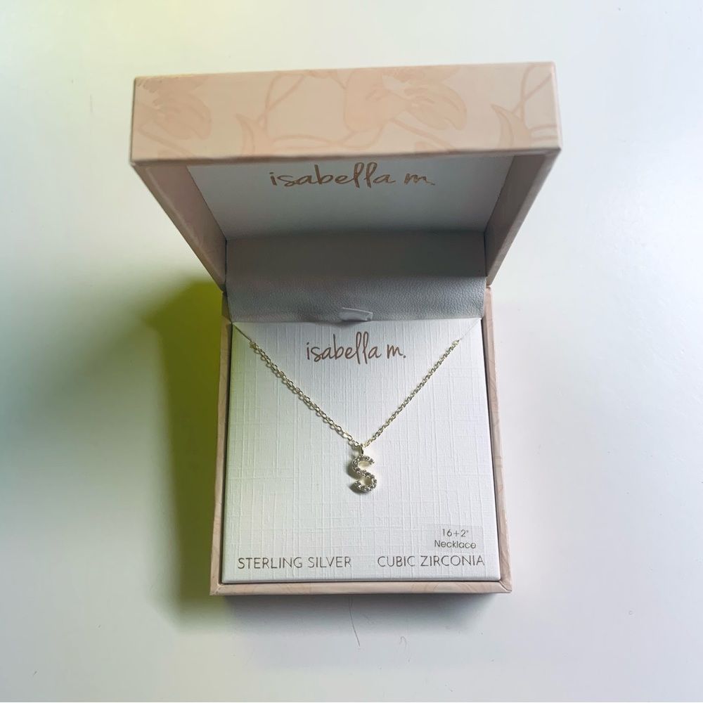Initial ‘S’ gold plated necklace